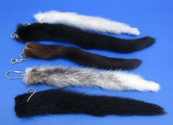Wholesale mixed fox tails 10 to 13 inches long.  2 pcs @ $8.50 each; 8 pcs @ $7.75 each