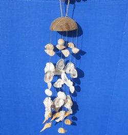 20 inch Wholesale seashell wind chime with mixed shells - 4 pcs @ $3.15 each