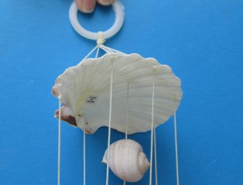 Seashell Scallop Windchimes w/moon shells 12" - 5 pcs @ $2.25 each