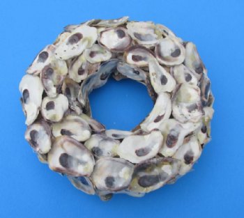 7 inches Oyster Shell Wreaths Wholesale for shell wall art or shell candle holder - Case of 16 pcs @ $4.25 each  