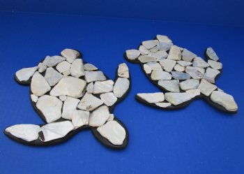 Wholesale 8 by 8 inches Seashell Wall Turtle hanger with MOP shells - 4 pcs @ $3.50 each; 20 pcs @ $3.15 each
