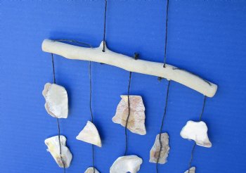 Wholesale Natural MOP Shells with driftwood hanger 17 inches -  5 pcs @ $1.70 each