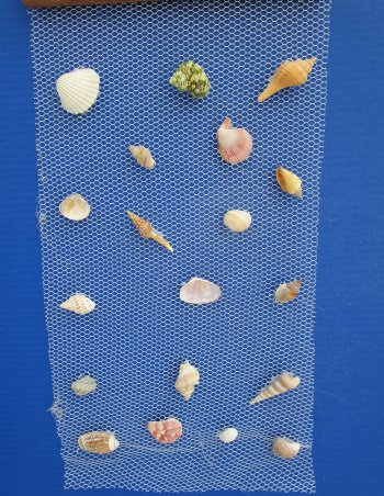 Wholesale Hanging Decorative Net with small shells 10x19 inches- 4 pcs @ $3.00 each; 20 pcs @ $2.70 each 