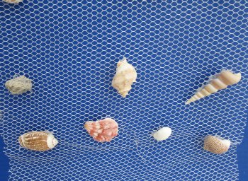 Wholesale Hanging Decorative Net with small shells 10x19 inches- 4 pcs @ $3.00 each; 20 pcs @ $2.70 each 