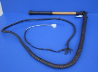 Wholesale 6 foot Braided Leather Bullwhip with 18 inch long wood handle - You will receive one similar to the photos - $48.00 each; Packed: 3 @ $42.00 each