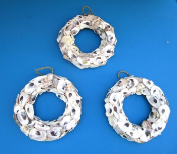 10 inches Oyster Shell Wreaths for shell wall art - 2 pcs @ $8.00 each 