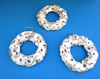 10 inches Oyster Shell Wreaths for shell wall art - 2 pcs @ $8.00 each 