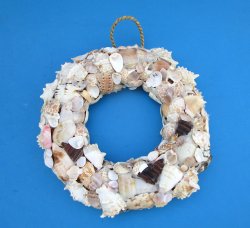 10 inch Round Seashell Wreath with cut shells - 2 pcs @ $8.50 each